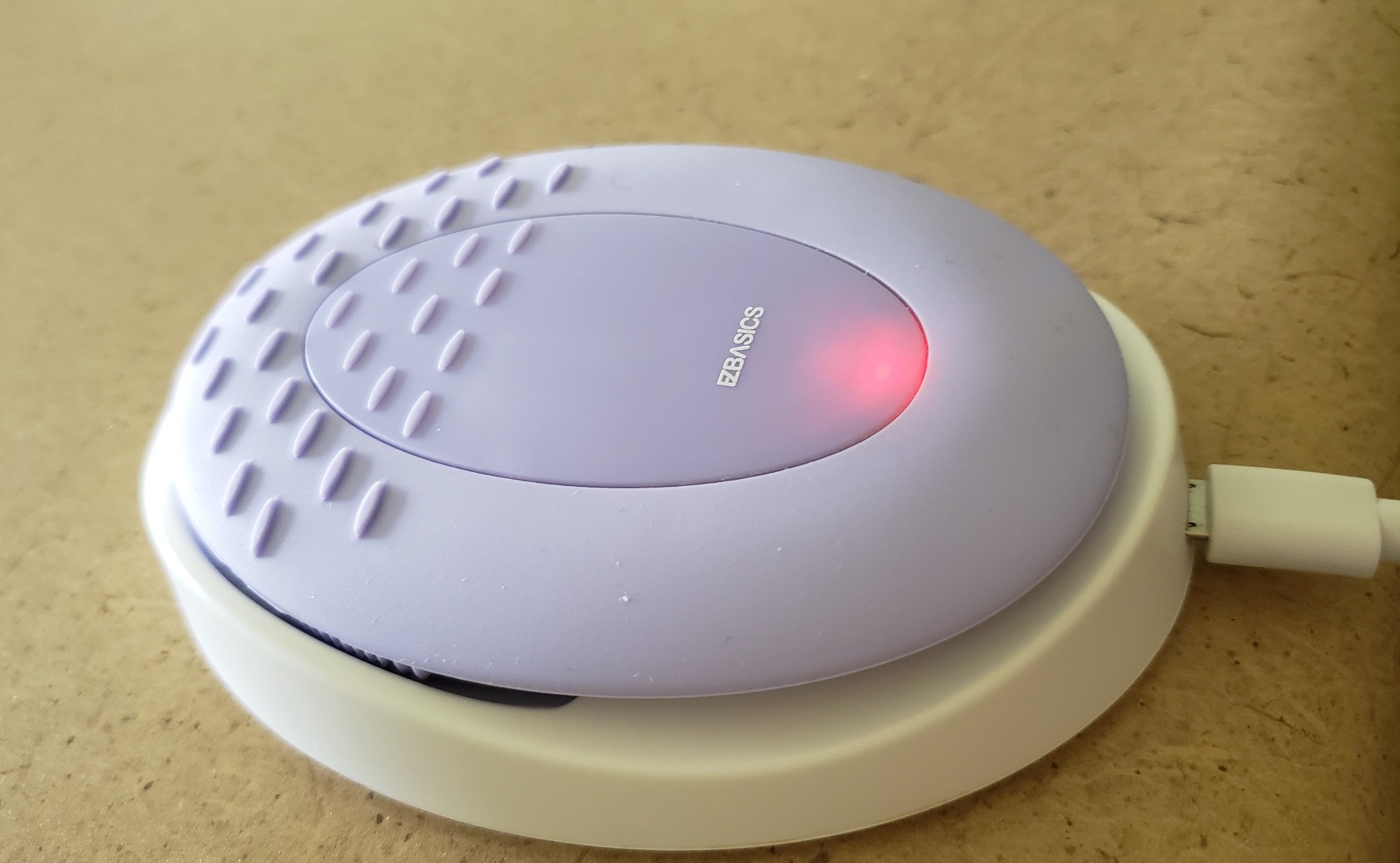 EZBASICS Silicone Facial Cleansing Brush, IPX7 Waterproof, Violet customer photo 1