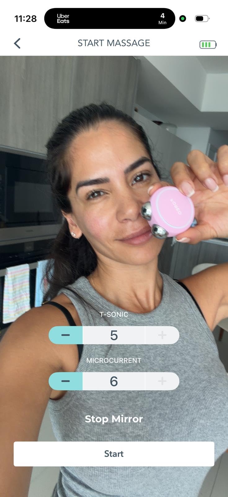 FOREO BEAR mini Microcurrent Facial Device - Instant Face Lift - Pearl Pink customer photo 2