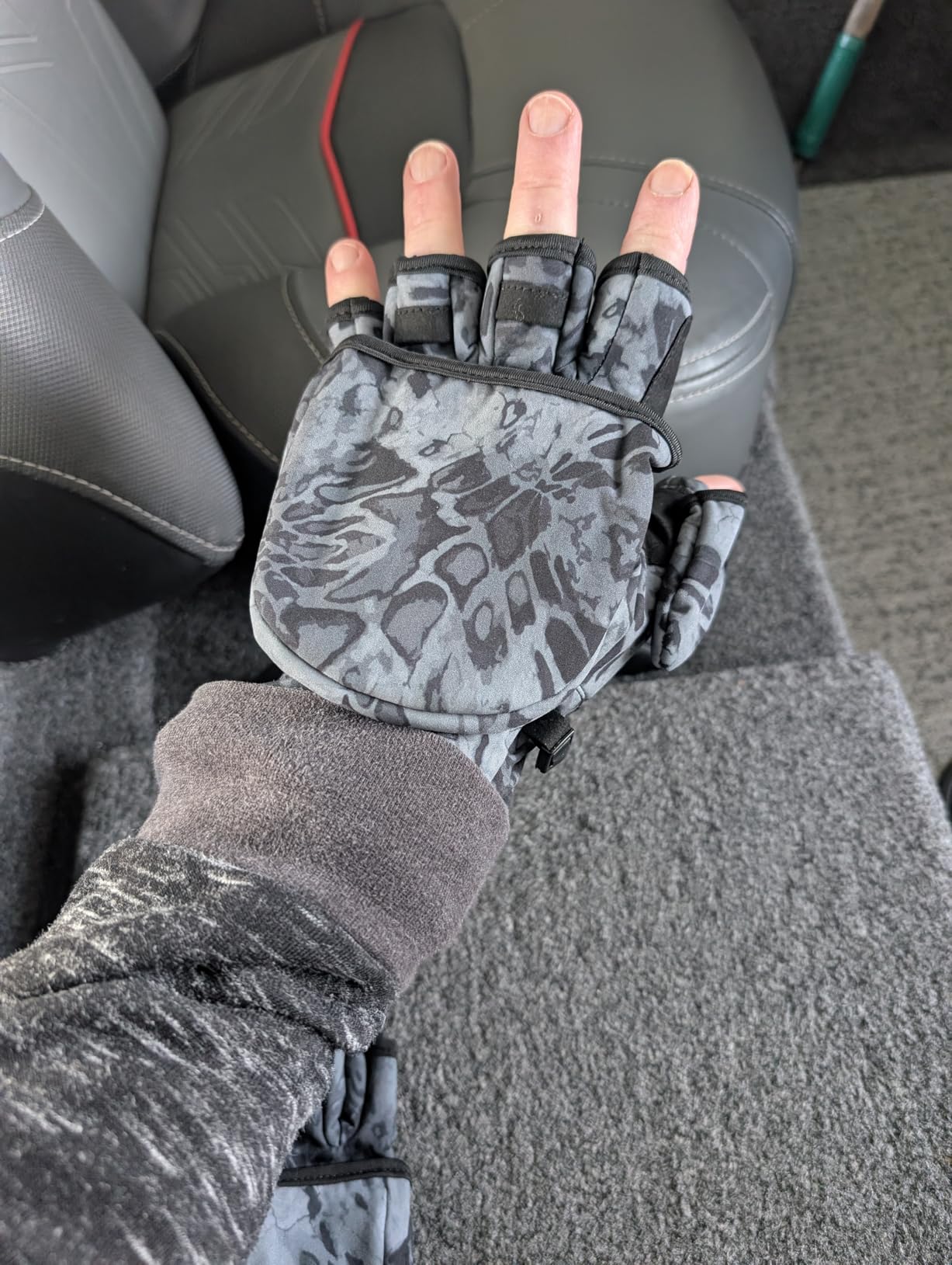 KastKing PolarBlast Ice Fishing Gloves Convertible Mittens for Men & Women customer photo 1