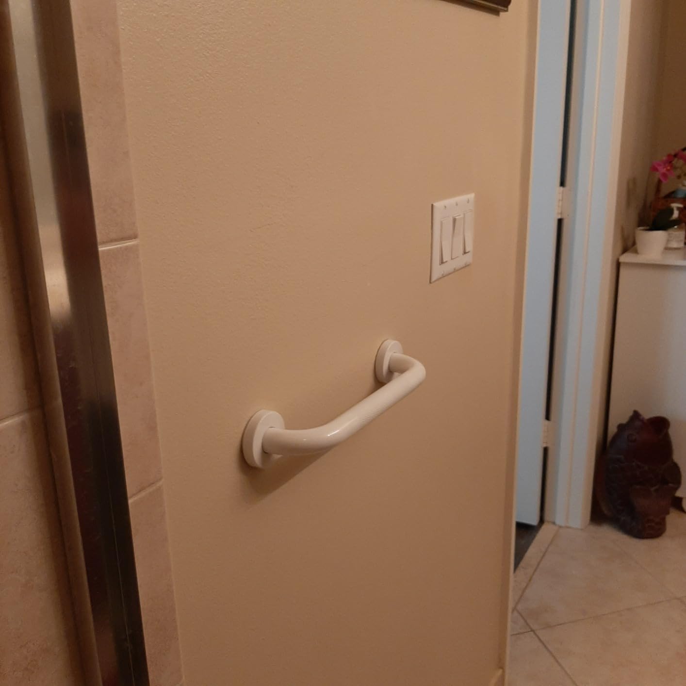 ZUEXT 16 Inch Chrome Knurled Anti Slip Stainless Steel Shower Grab Bar customer photo 1