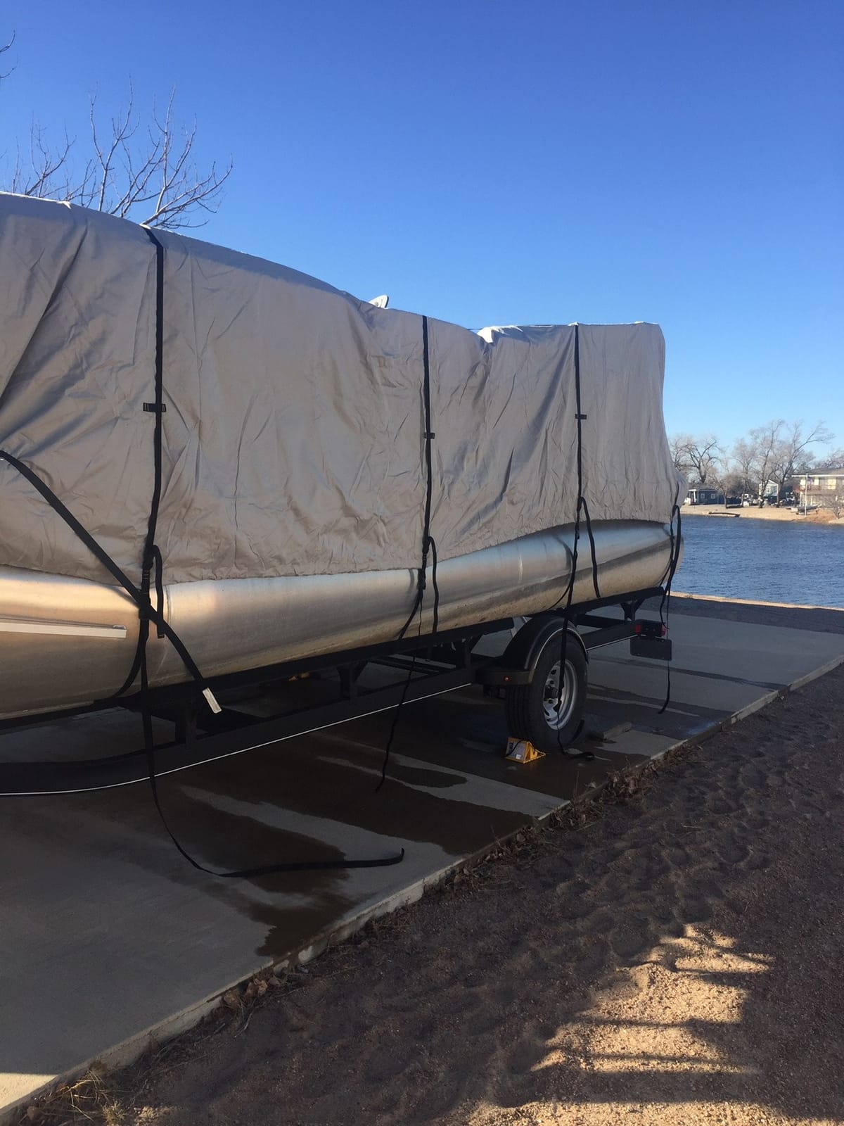 EliteShield Pontoon Boat Cover Waterproof 600D Fits 21-24ft, 102