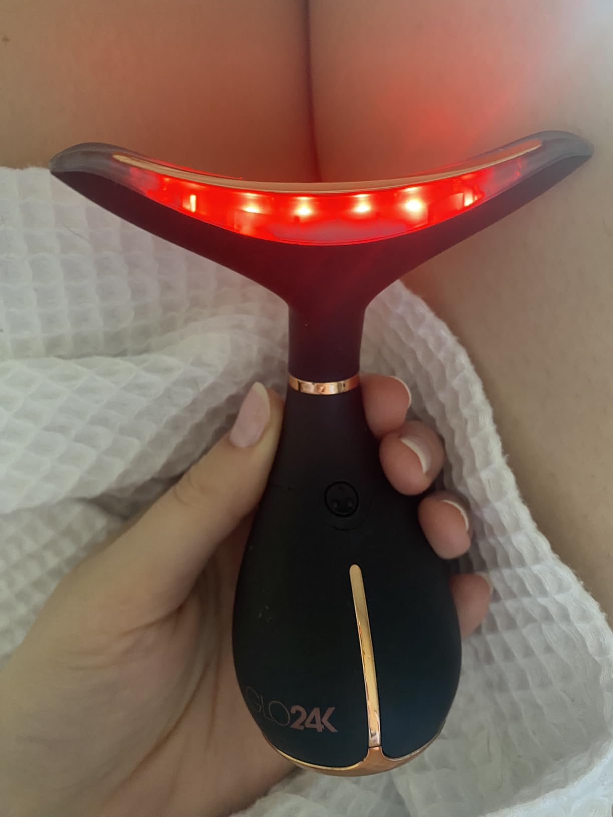 GLO24K LED Face Massager and Neck Wand - Beauty Skin Care Tool customer photo 1