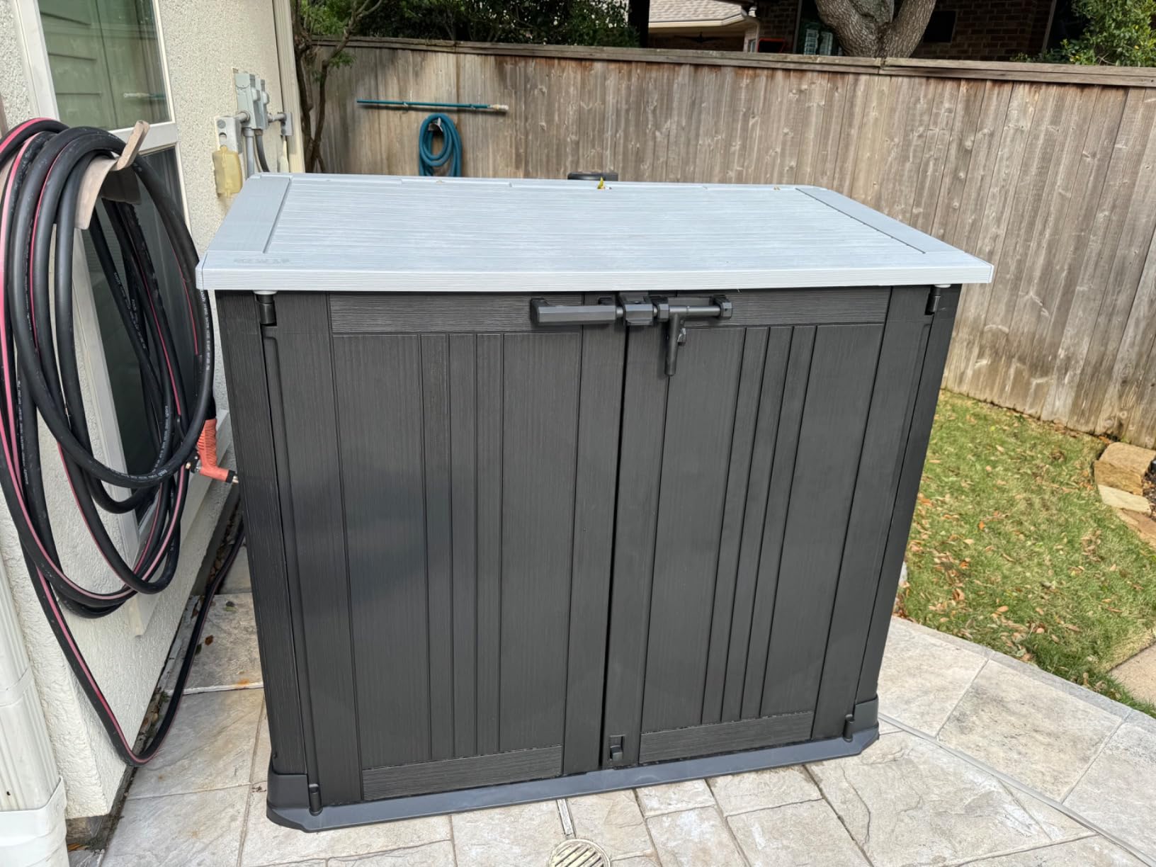 Keter Store-It-Out Prime 4.3 x 3.7 ft. Outdoor Resin Storage Shed with Easy Lift Hinges, Perfect for Yard Tools, Pool Floats and Garden Accessories, Black customer photo 1