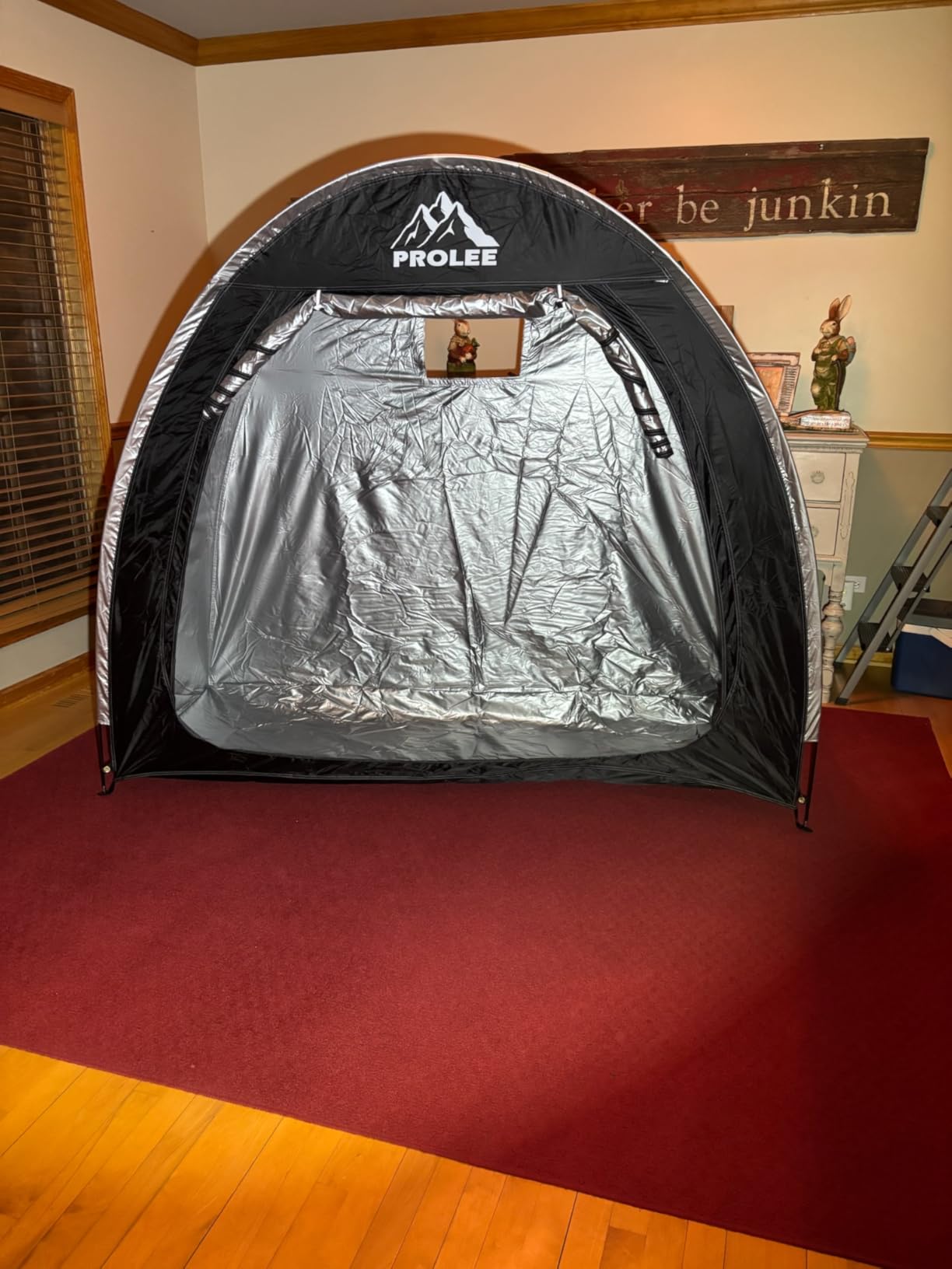 PROLEE Bike Storage Tent for 2-3 Bikes, 6.6 FT Waterproof Outdoor Bike Shed customer photo 1