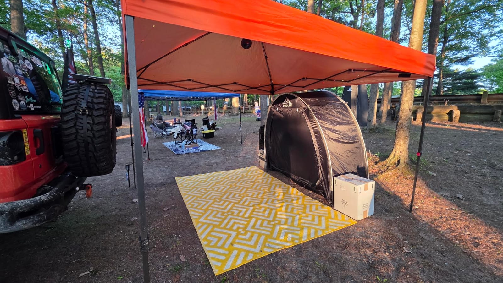 PROLEE Bike Storage Tent for 2-3 Bikes, 6.6 FT Waterproof Outdoor Bike Shed customer photo 2