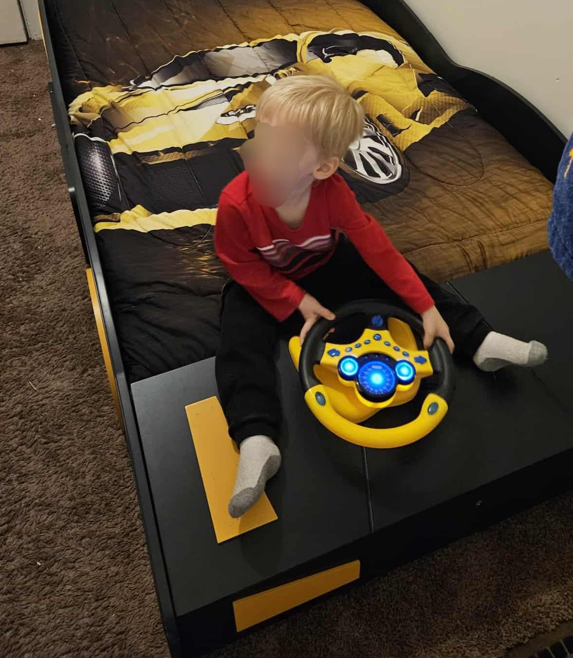 deAO Kids Steering Wheel Toy Driving Toy with Lights & Music,Yellow customer photo 2