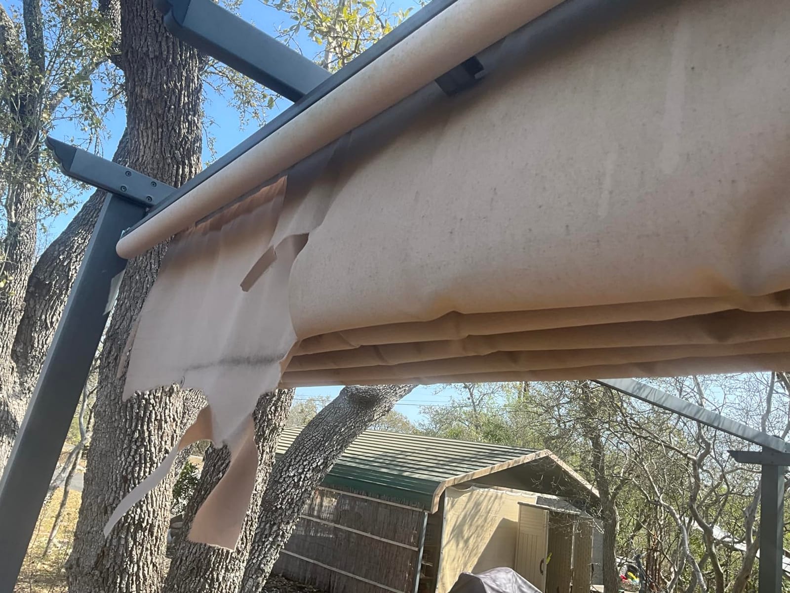 Aoodor 10 x 12 ft Outdoor Pergola with Retractable Shade Canopy, Brown customer photo 2