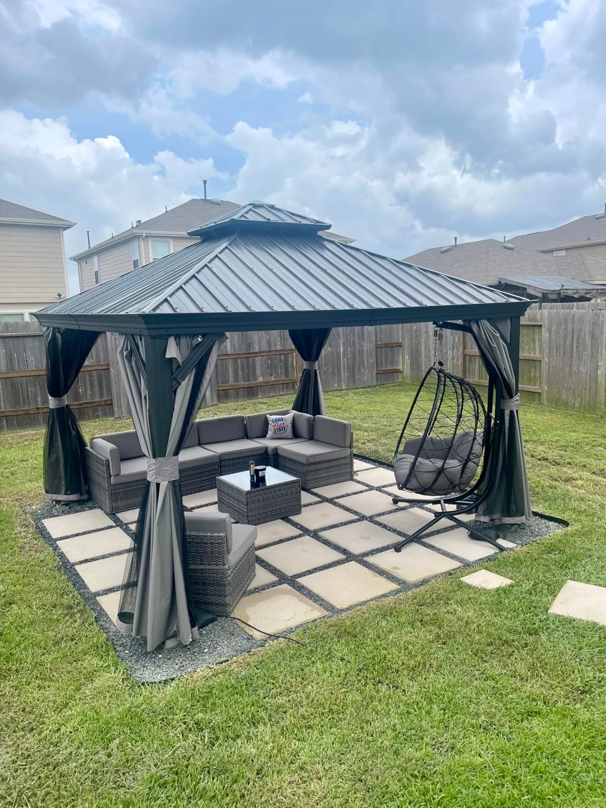 Kozyard Alexander 10' x 12' Hardtop Gazebo, Aluminum Frame customer photo 1