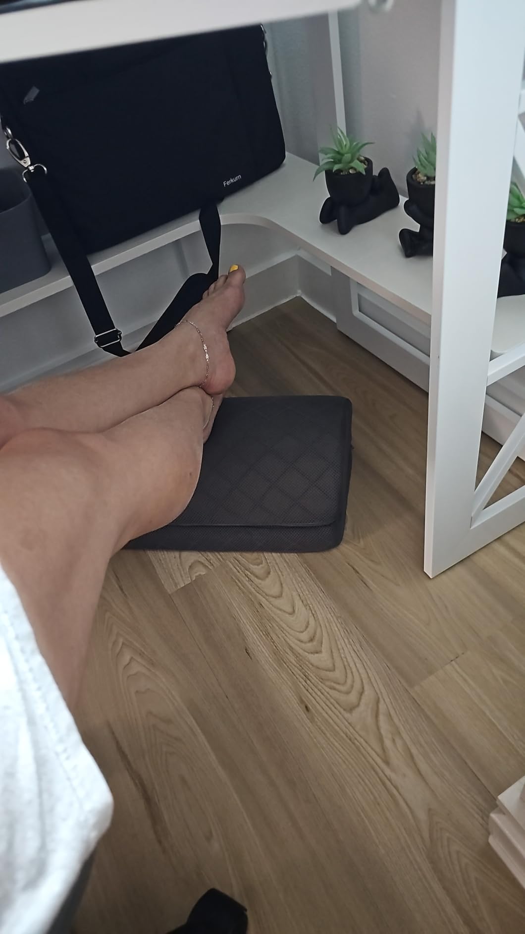 CushZone Foot Rest for Under Desk at Work, Grey customer photo 1