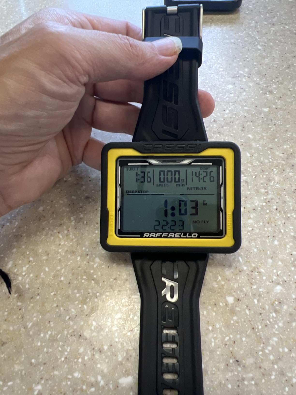 Cressi Raffaello Dive Computer, Built-in Digital Compass, Black/Blue customer photo 1