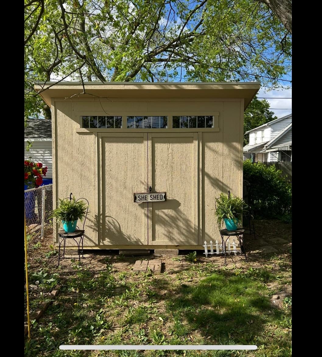 Handy Home Products Olympia 10x7.5 Wood Storage Shed with Floor Kit- Does not Include Paint or Roofing Shingles customer photo 1