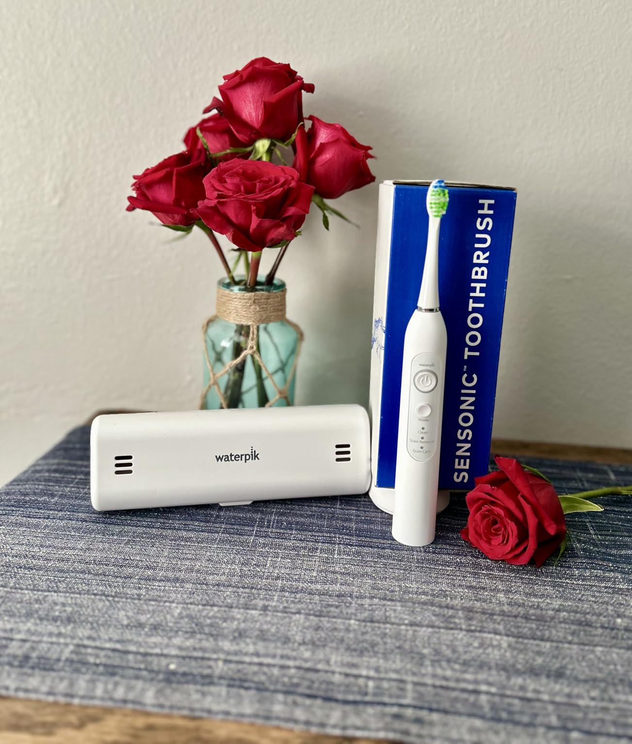 Waterpik Sensonic Sonic Electric Toothbrush, Rechargeable Toothbrush for Adults with 3 Modes, Travel Case, USB Charger, White STW-03W020, Packaging May Vary customer photo 1