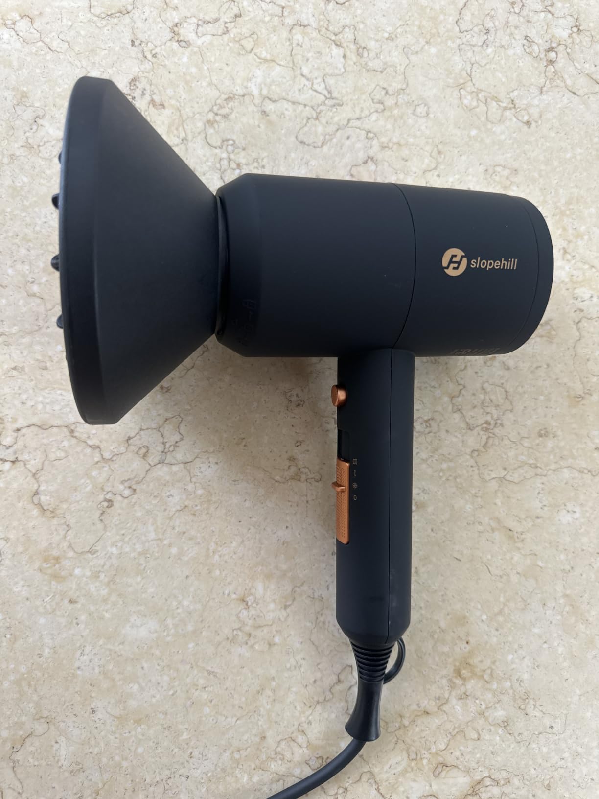 slopehill Professional Ionic Hair Dryer, Powerful 1800W Fast Drying Low Noise Blow Dryer with 2 Concentrator Nozzle 1 Diffuser Attachments for Home Salon Travel (Black) customer photo 2