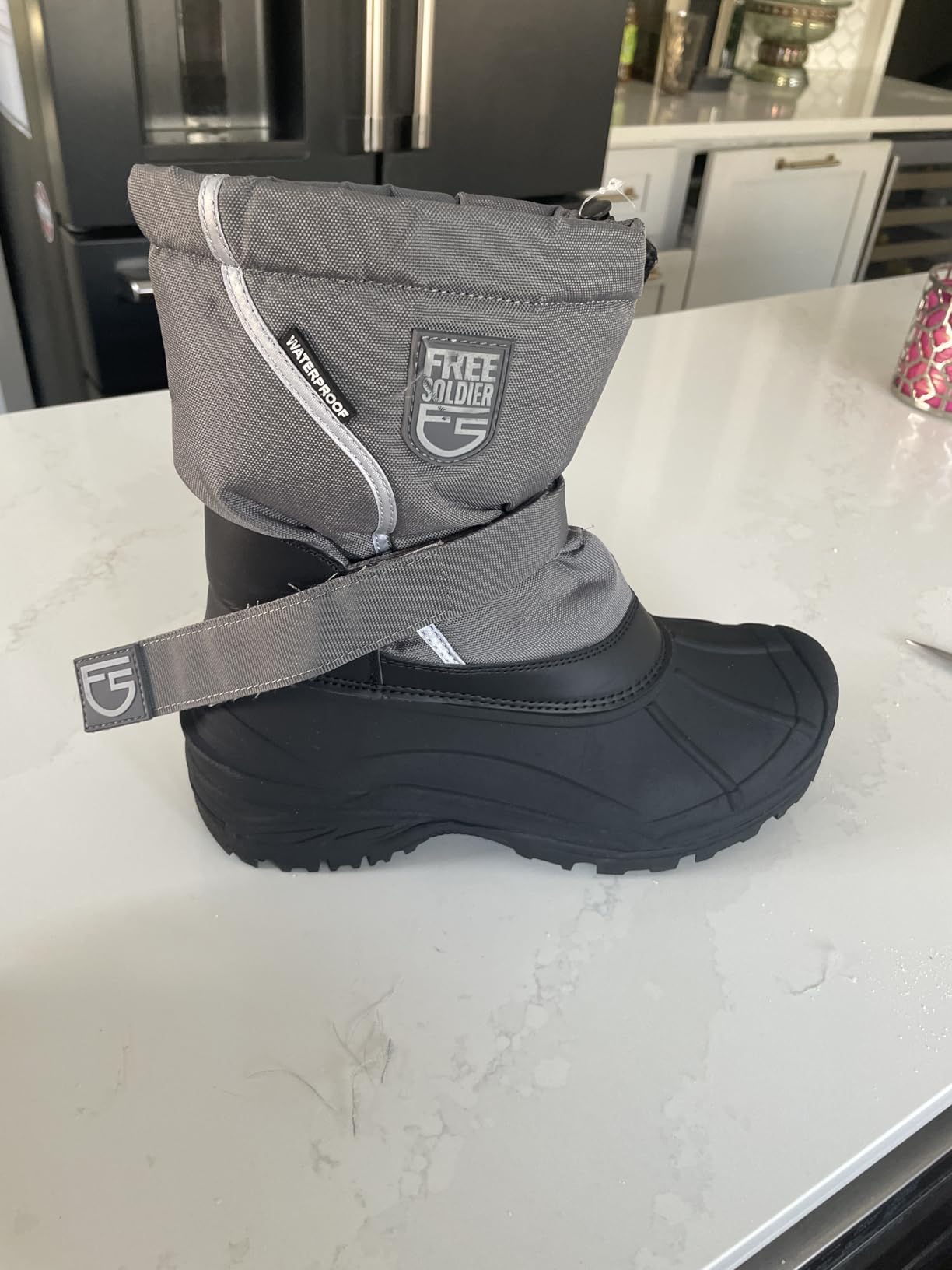 FREE SOLDIER Men's Waterproof Winter Shell Snow Boots with Removable Liner customer photo 2