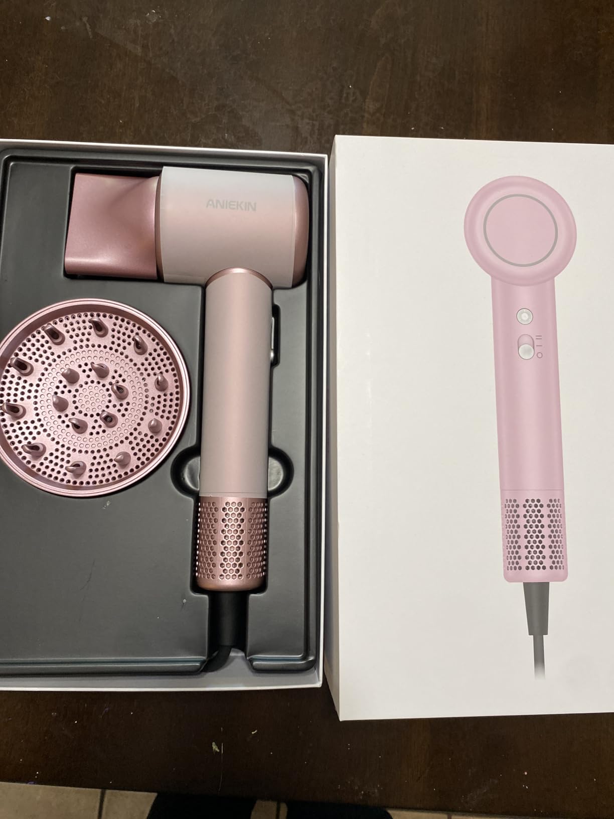 Hair Dryer, High-Speed Ionic Low Noise Blow Dryer with Brushless Motor for Fast Drying, Thermo-Control Quiet Compact Hair Blow Dryer with Magnetic Diffuser for Curly Hair for Home Travel Salon customer photo 2