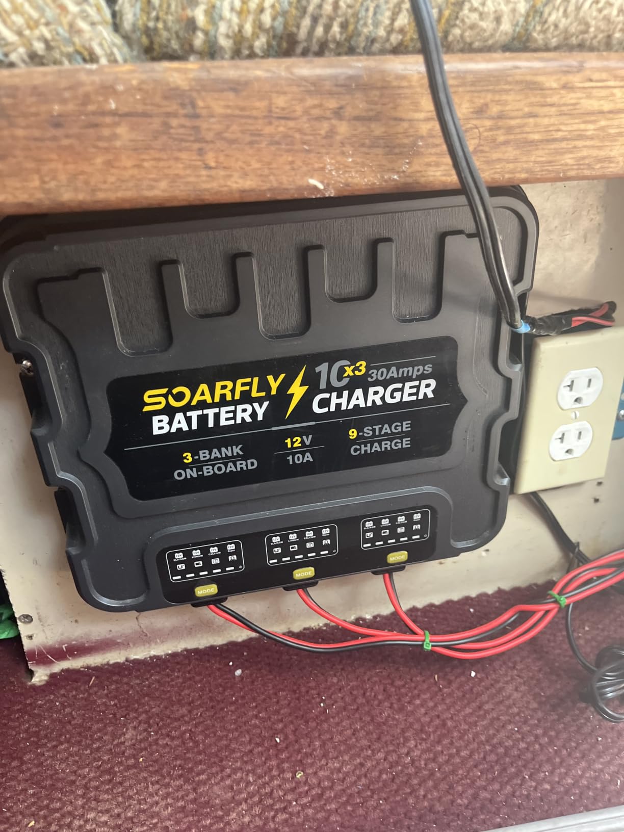 3 Bank Marine Battery Charger, 12V 30A (10A/Bank) Smart Waterproof Onboard Boat Battery Charger, Battery Maintainer & Desulfator for SLA/AGM/Lithium (LiFePO4), Calcium and Deep-Cycle Batteries customer photo 1