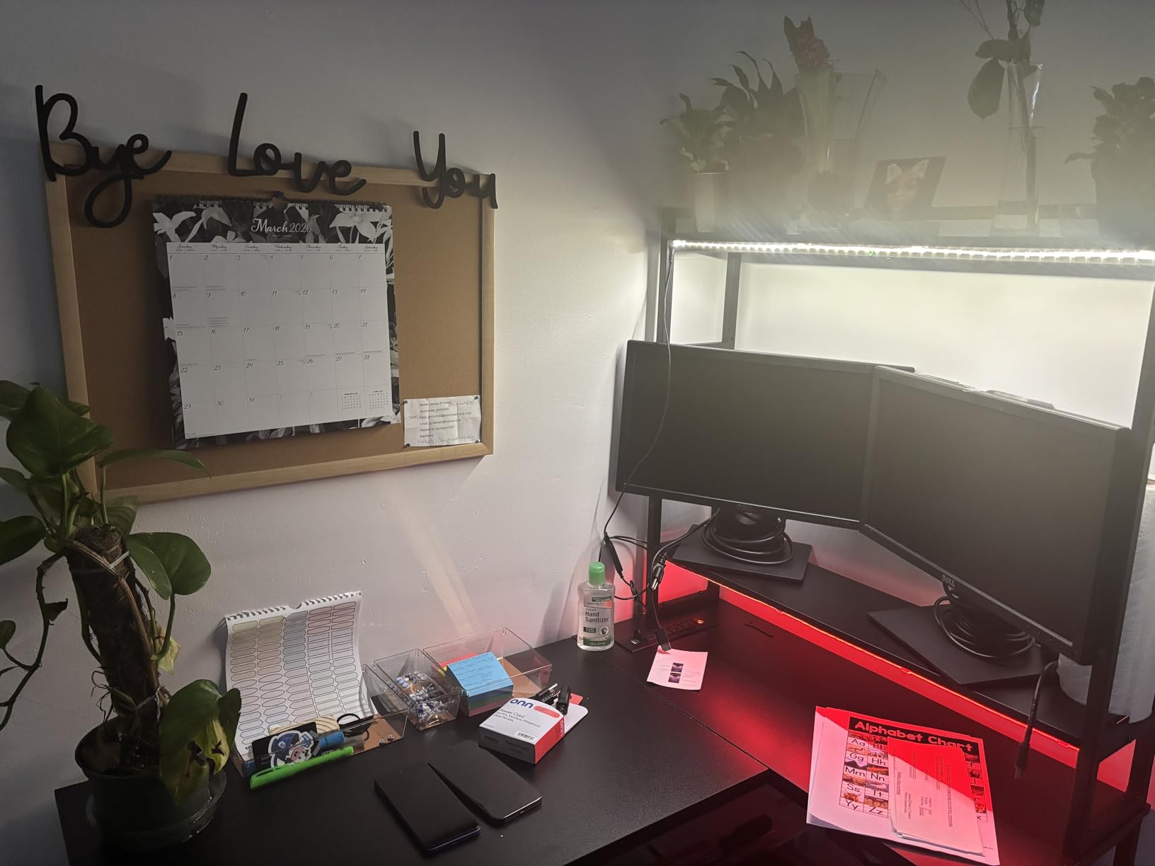 SEDETA L Shaped Gaming Desk, Reversible 45.3” Small Corner Desk with Power Outlet and LED Lights, Corner Gaming Desk with Storage Shelves, Hooks for Small Space, Black customer photo 1