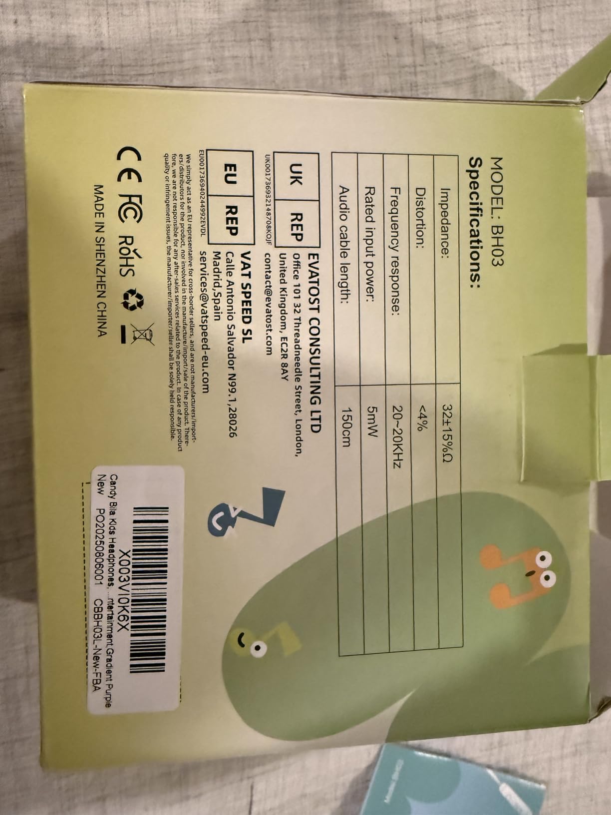Candy Bila Wired Kids Headphones with Microphone, 85dB Safe Volume customer photo 2