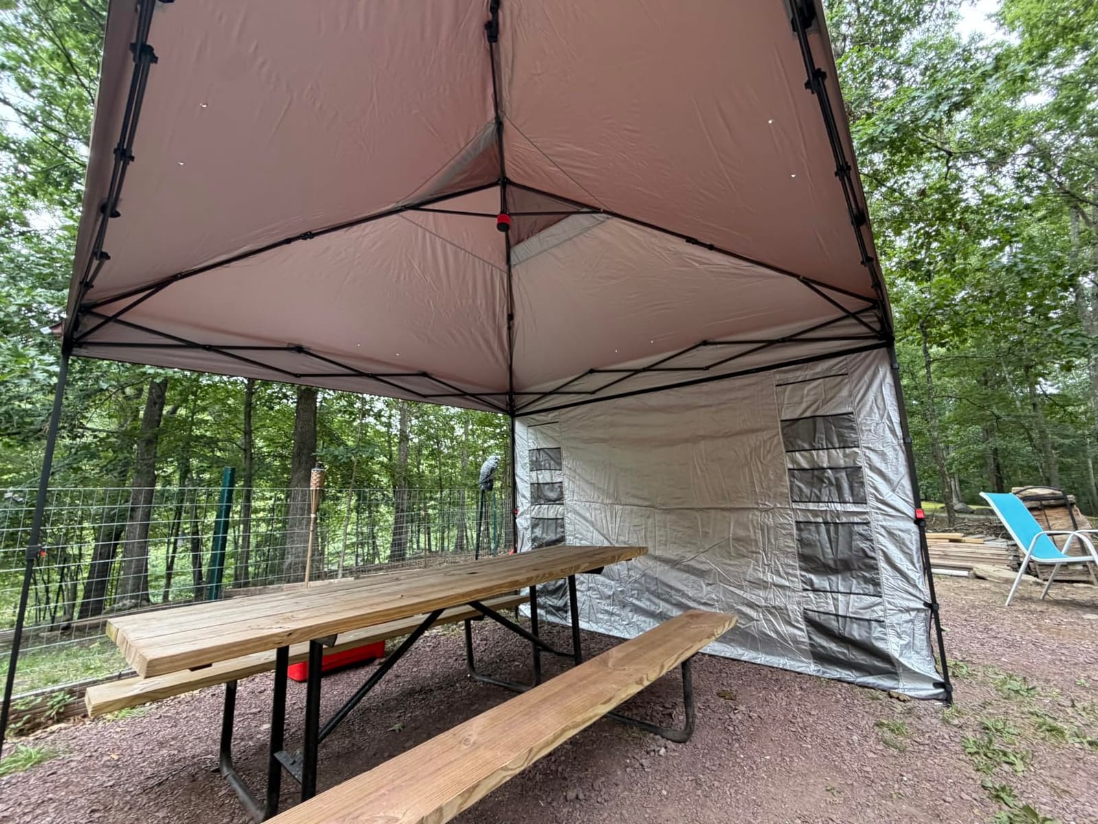 Best Choice Products 10x10 Pop Up Canopy Tent with Sidewall, Cerulean customer photo 2