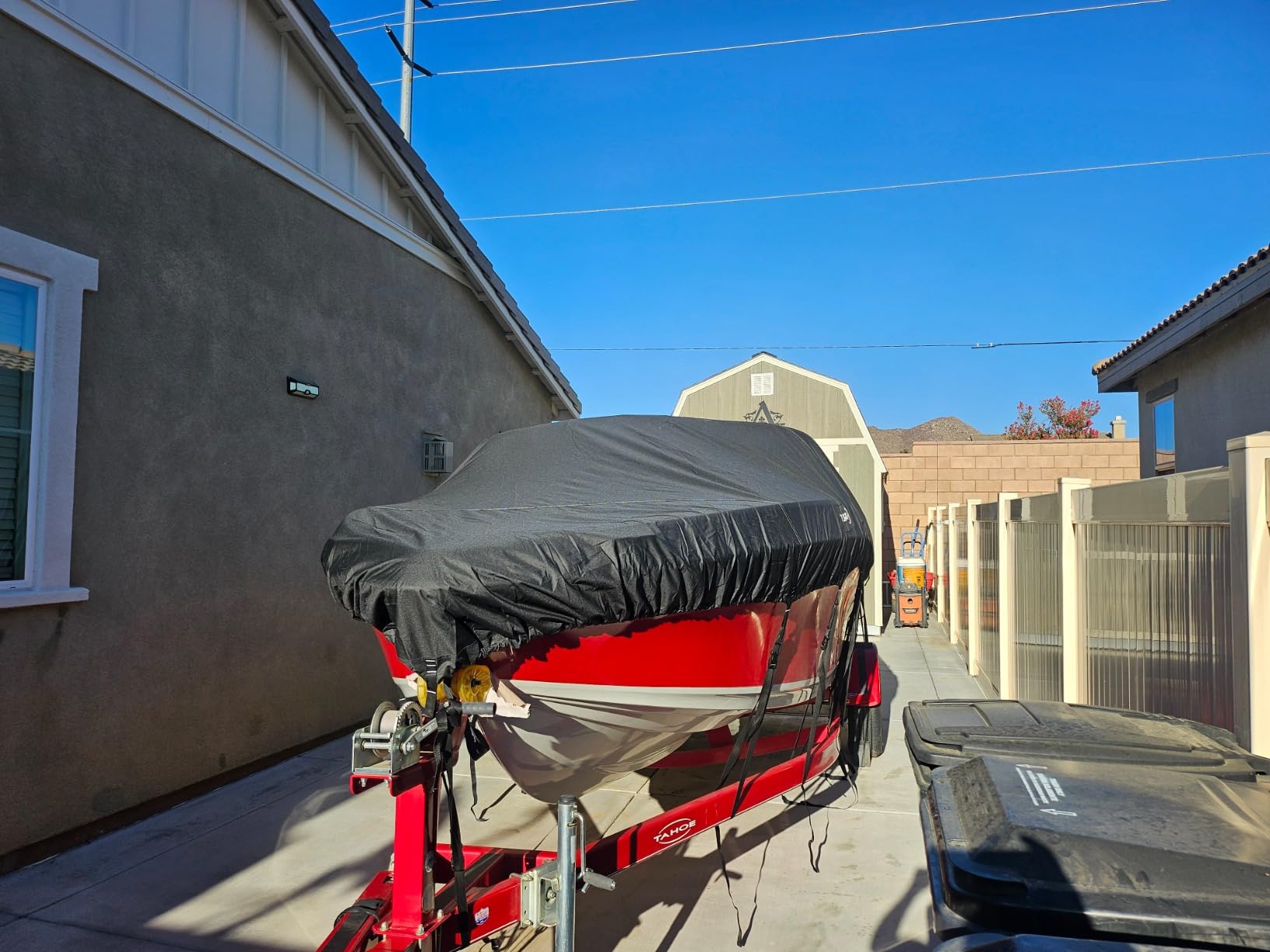5-Ply 1600D+1200D Pontoon Boat Cover, 21'-24' customer photo 1