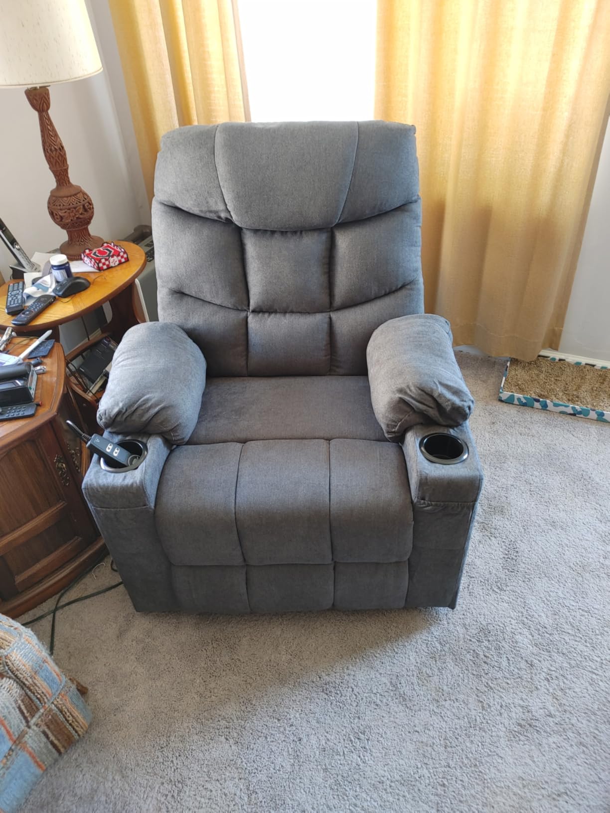 Esright Power Lift Recliner Chair for Elderly with Heat and Massage, Grey customer photo 1