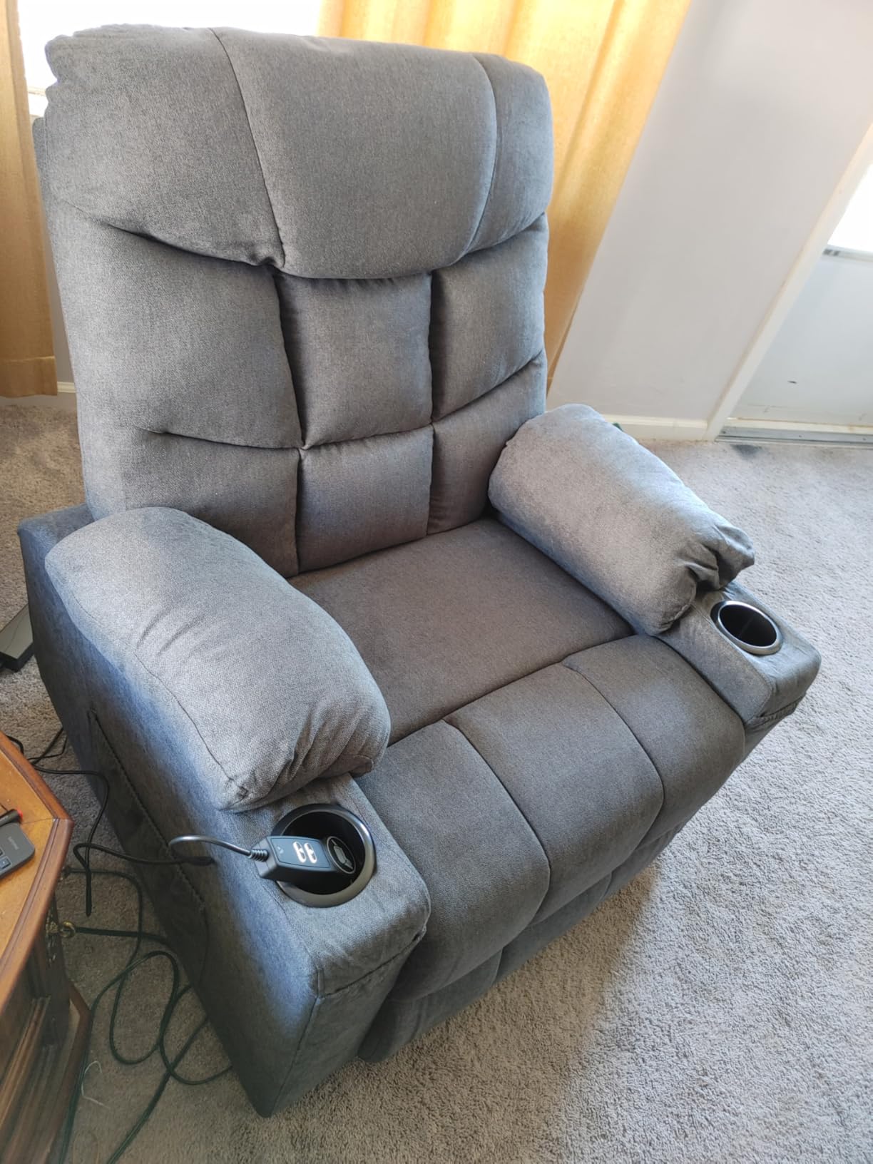 Esright Power Lift Recliner Chair for Elderly with Heat and Massage, Grey customer photo 2