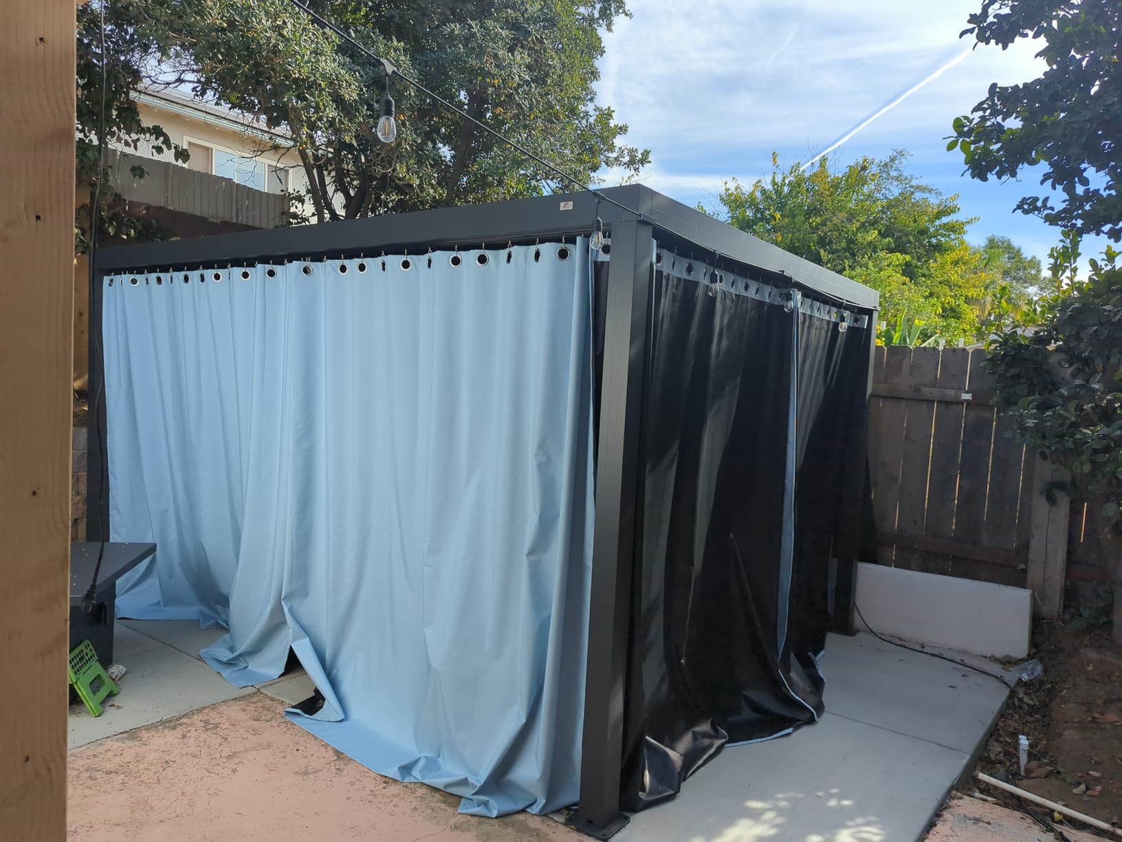 PURPLE LEAF Louvered Pergola 11' x 15' 94AS with Two Adjustable Roof Gray customer photo 2