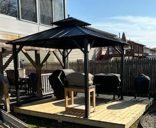 Modern Shade Hardtop Gazebo 12x16 with 4 LED Lights for Backyard, Black customer photo 1