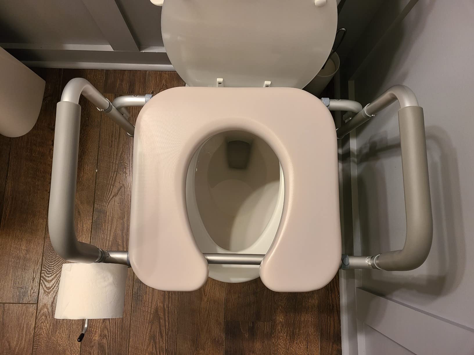 Raised Toilet Seat with Handles, Width & Height Adjustable customer photo 1