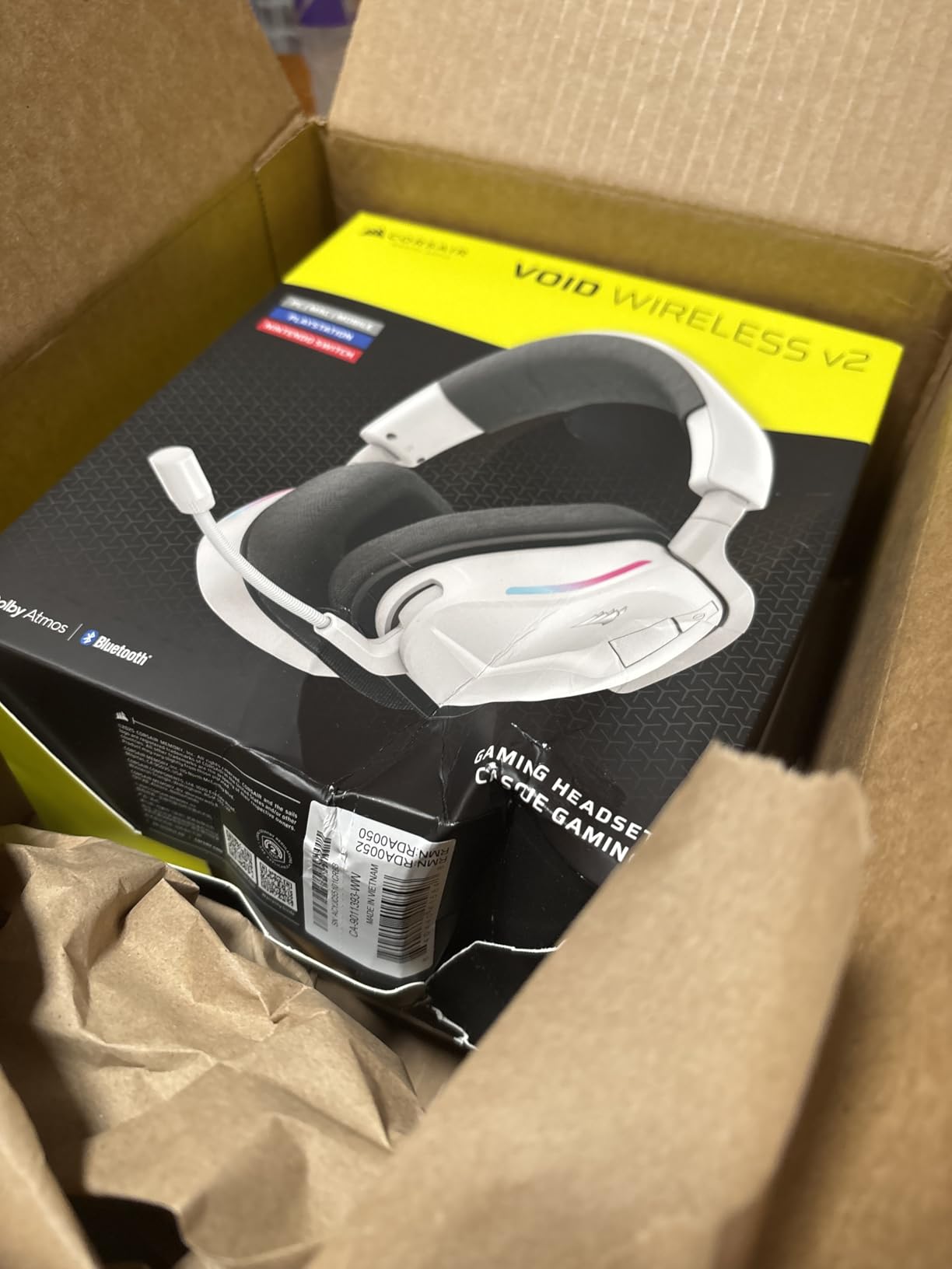 Corsair Void v2 Wireless Bluetooth PC PS5 Switch Gaming Headset – White customer photo 2