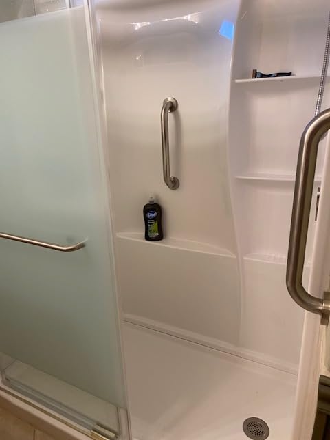 12 Inch Brushed Nickel Shower Grab Bars, 1.25