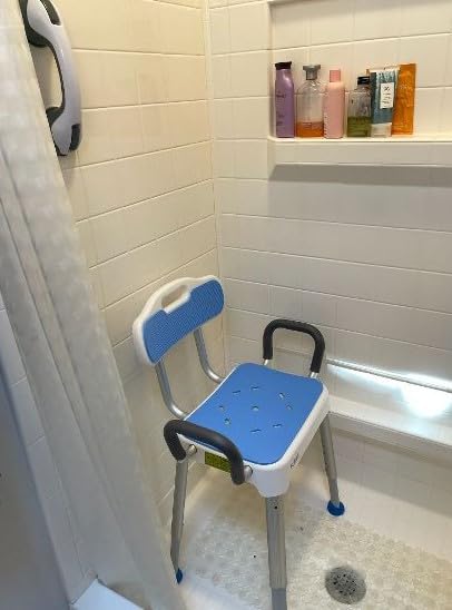 FULLOT Wide Shower Chair for Inside Shower, Stable Bracing Design, 400 lbs customer photo 2