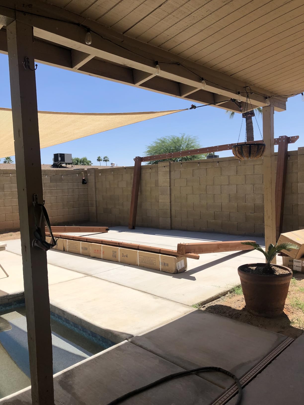 VEIKOU 12x16FT Wood Pergola, Patio Pergola with Solid Cedar Structure, Outdoor Backyard Gazebo with Unparalleled Flat Slatted Roof Trellis for Deck Grill Party Garden customer photo 2