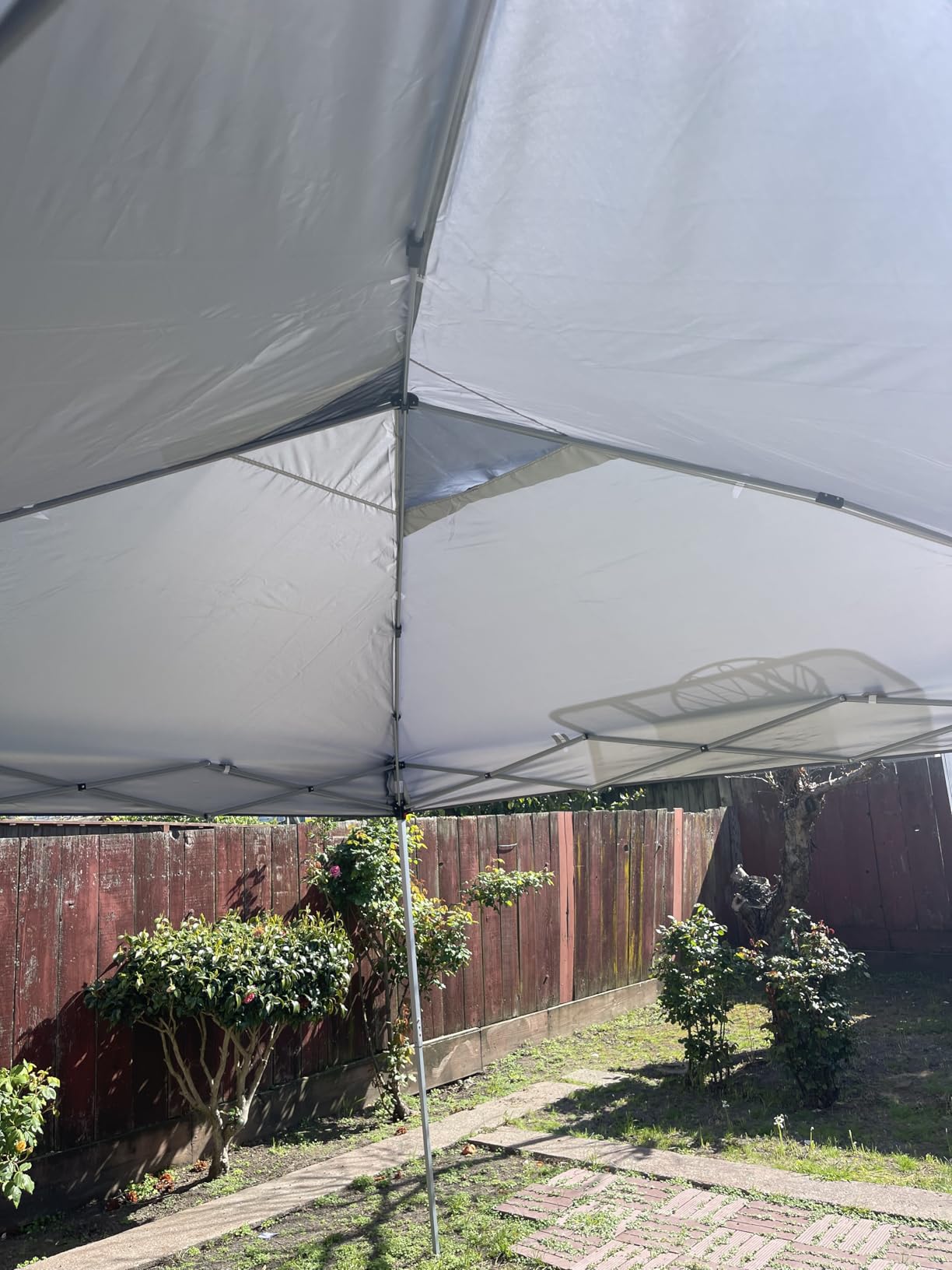 GDY 10x10 Pop Up Canopy Tent with 4 Sidewalls, Easy Set up, Outdoor Silver Coated Beach Gazebos, Carpas with 4 Sandbags, for Events, Parties,Camping,White. customer photo 2