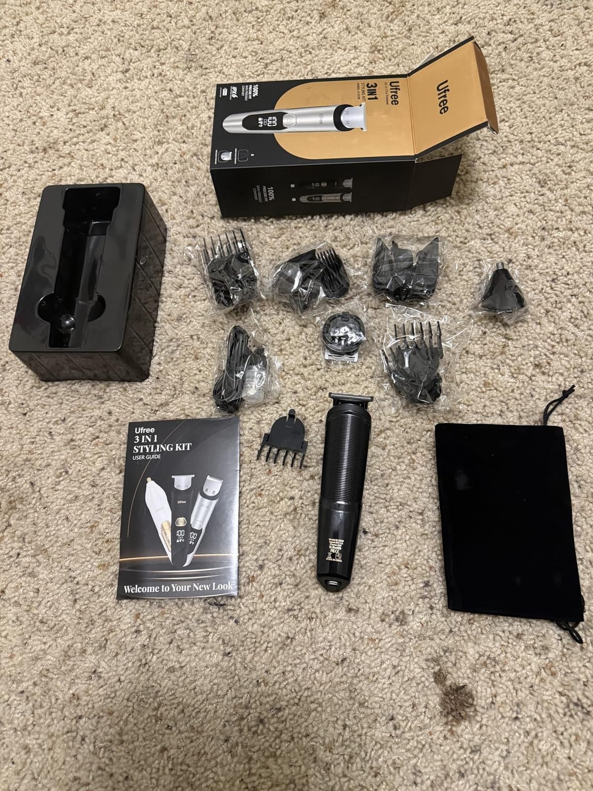 Ufree 3-in-1 Beard Trimmer for Men, IPX6 Waterproof Electric Razor customer photo 1