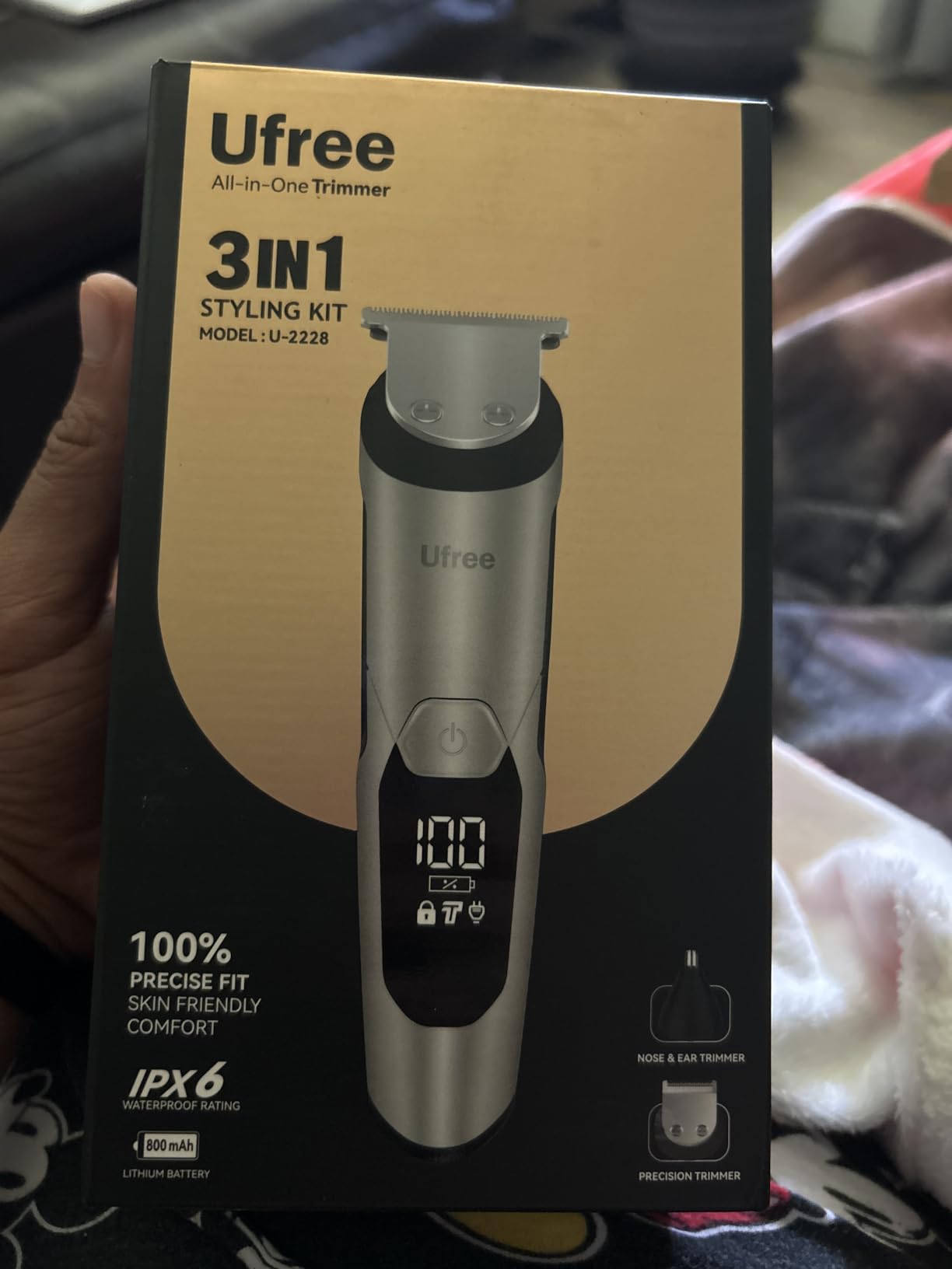 Ufree 3-in-1 Beard Trimmer for Men, IPX6 Waterproof Electric Razor customer photo 2