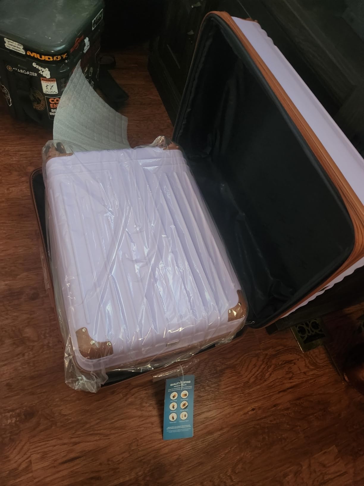 KUNEL Luggage Sets 5 Piece, Hardshell Expandable Suitcase, 20/24/28inch customer photo 2