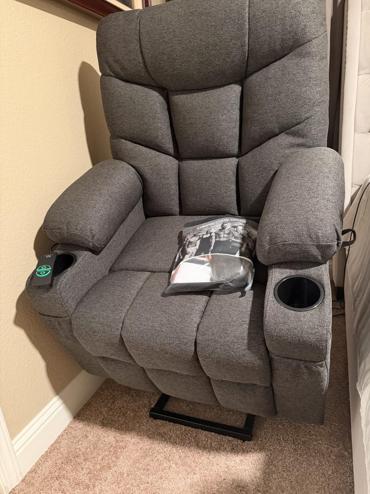 MCombo Power Lift Recliner Chair for Elderly, Fabric 7281(Dark Gray, Small) customer photo 1