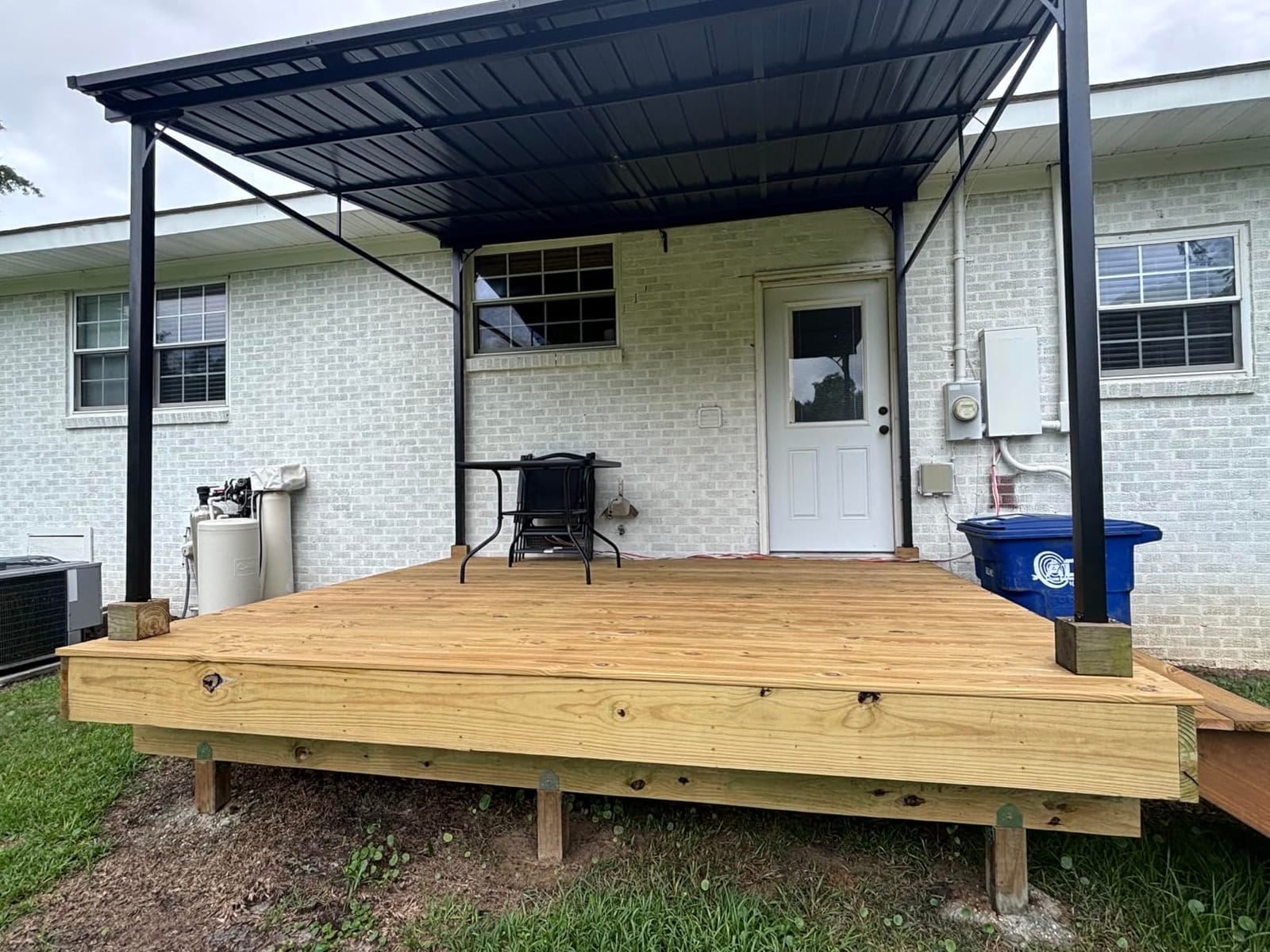 Aoxun 10' x 14' Lean to Gazebo Pergola with Sloping Roof for Patio, Black customer photo 2