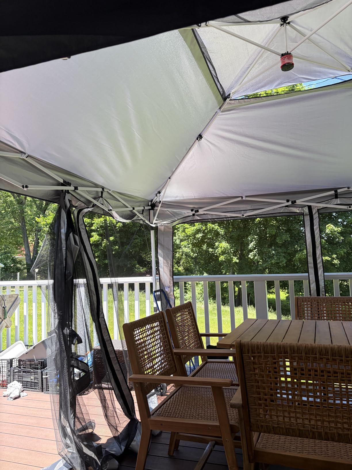HOTEEL 12x20 Hardtop Gazebo on clearance with Metal Roof & Drainage System, Heavy Duty Galvanized Steel Gazebo with Aluminum Frame, Privacy Curtains and Netting, for All-Weather, Black (2026 Upgraded) customer photo 2