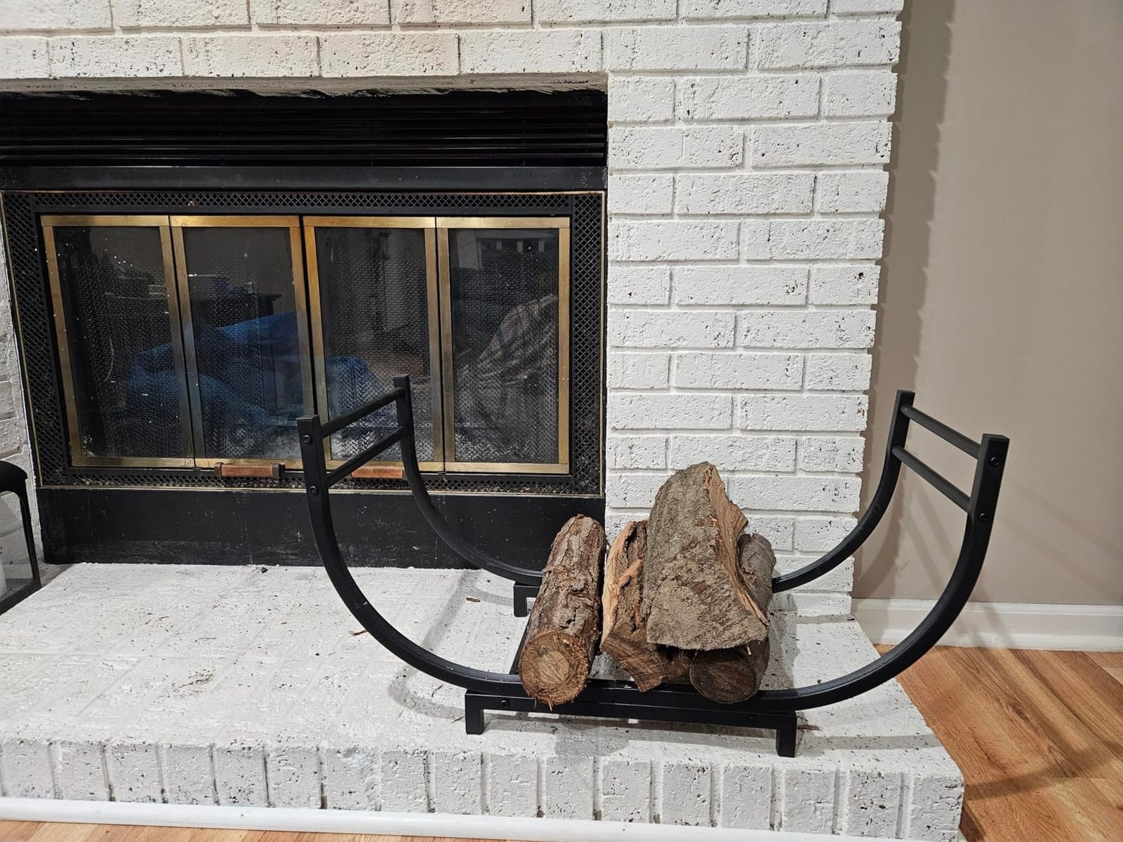 facka 40 Inch Firewood Rack Outdoor with Cover, Metal Wood Rack customer photo 1