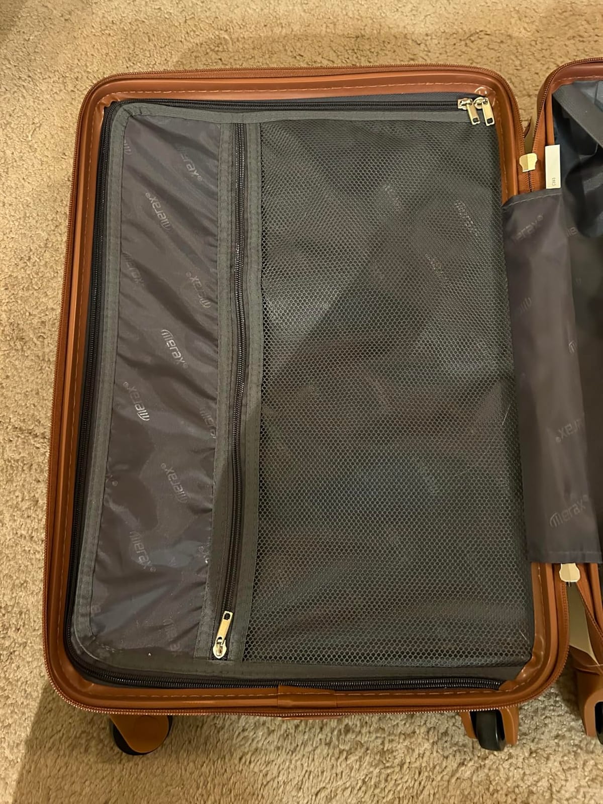 Merax Luggage Set 3 Piece Hardshell Suitcases with Spinner Wheels, TSA Lock, Lightweight Travel Luggage 20