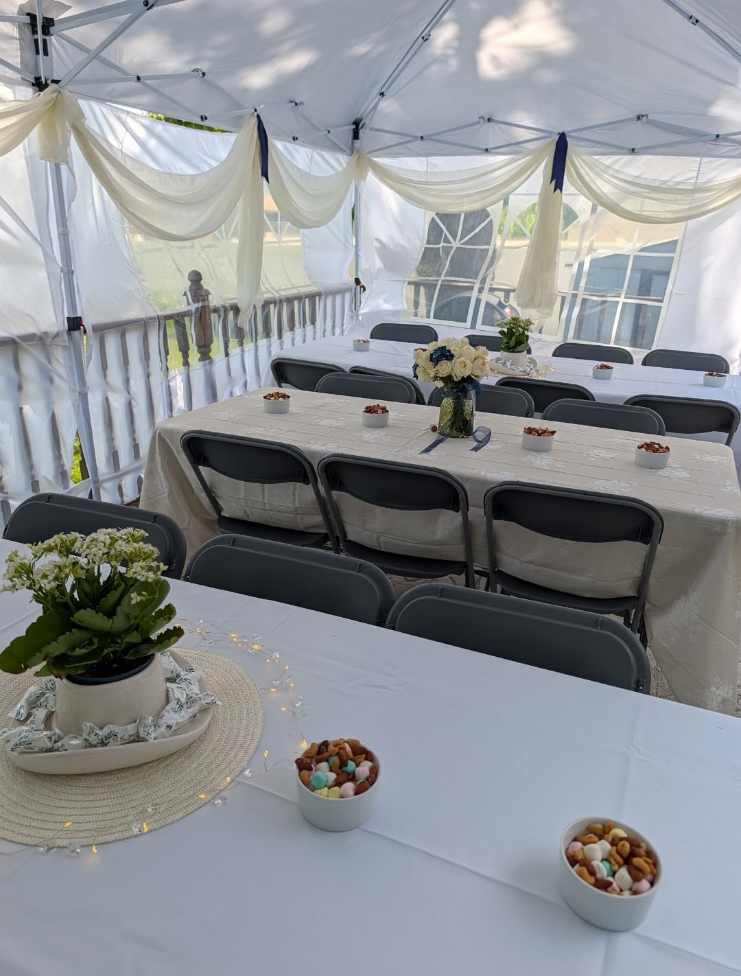 Aoxun 10x20 Pop Up Canopy Tent with 6 Sidewalls, Party Tent, White customer photo 1