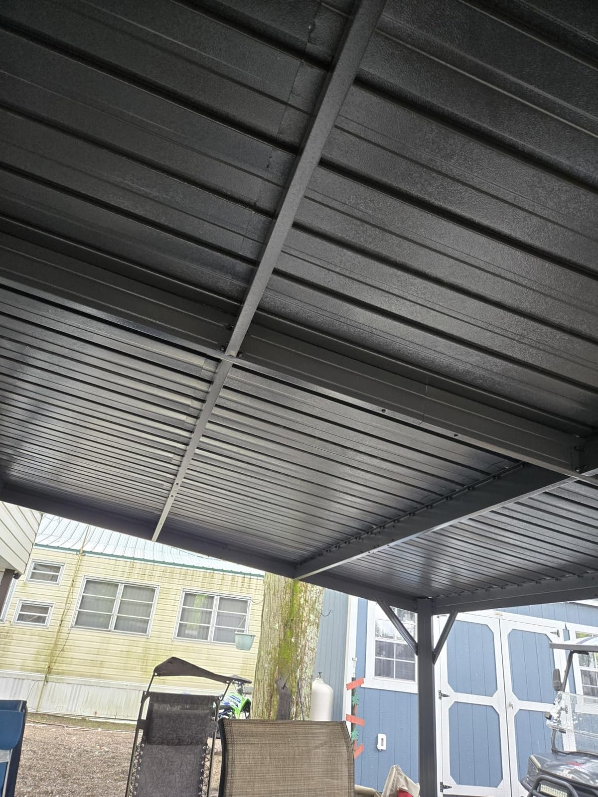 Domi 10'x 16' Lean to Gazebo,Outdoor Gazebo Pergola with Sloped Roof, Grey customer photo 1