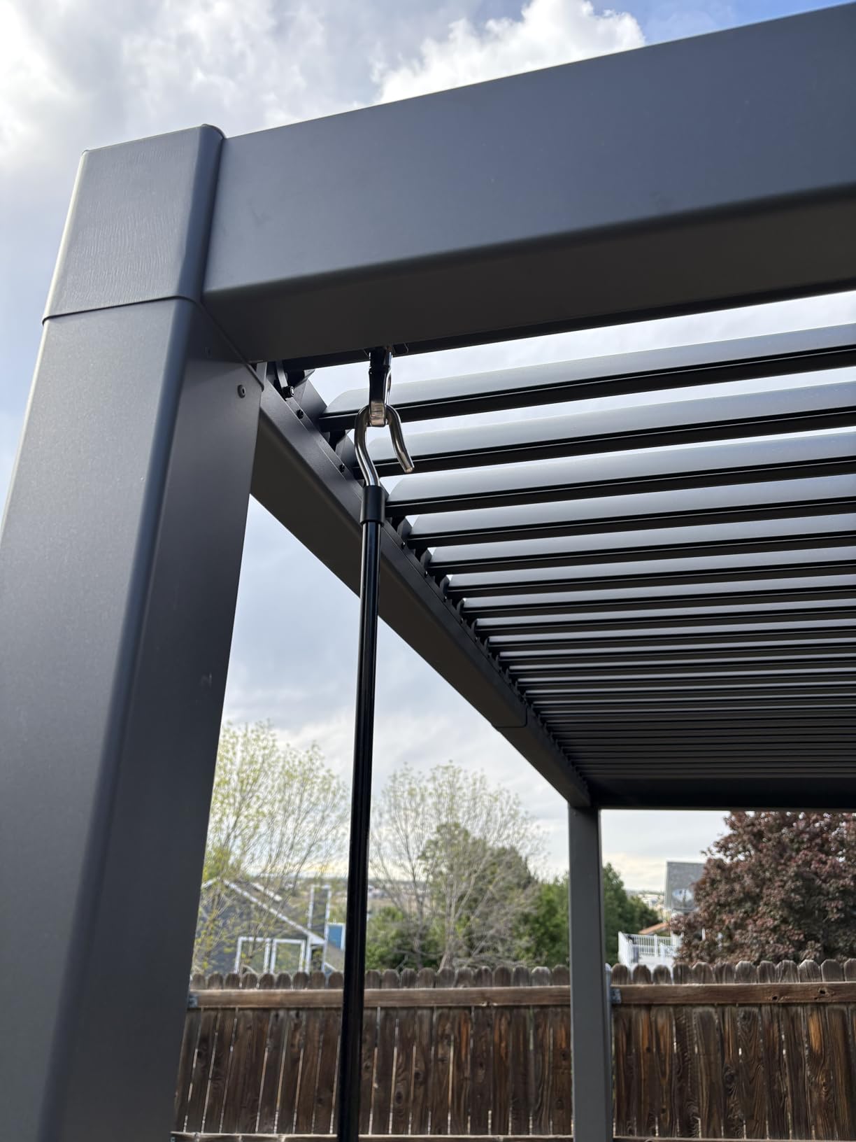 PURPLE LEAF Louvered Pergola 10' x 10' Outdoor Pergola w/Drainage System customer photo 1
