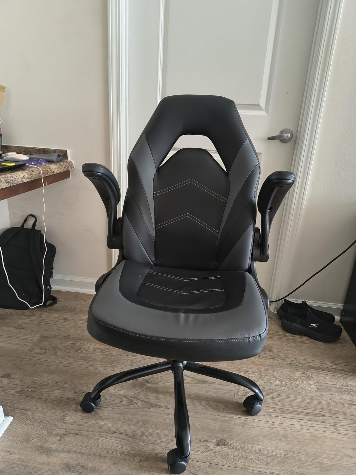 Sweetcrispy Computer Gaming Chair, Home Office Desk Chair, PU Leather customer photo 1