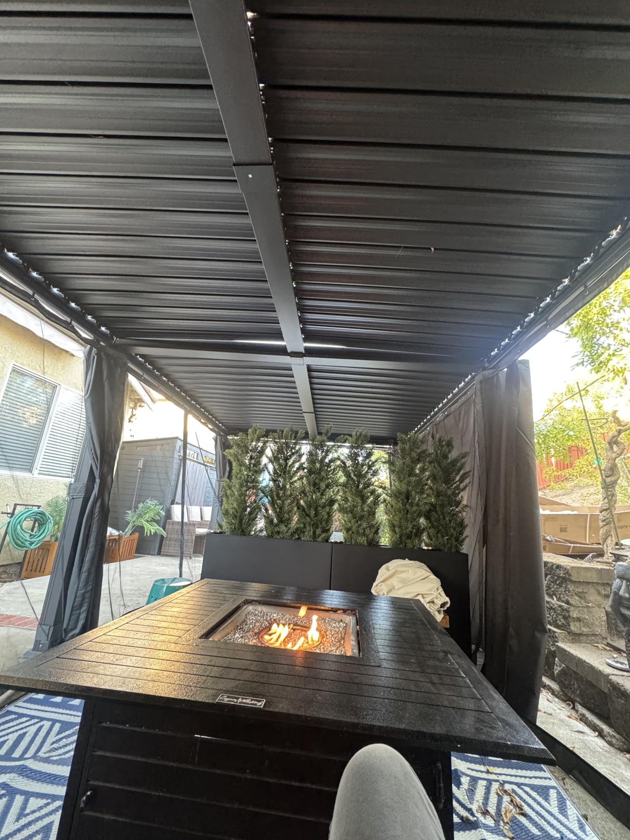 AirWire 10x12 FT Louvered Pergola Dark Gray customer photo 2