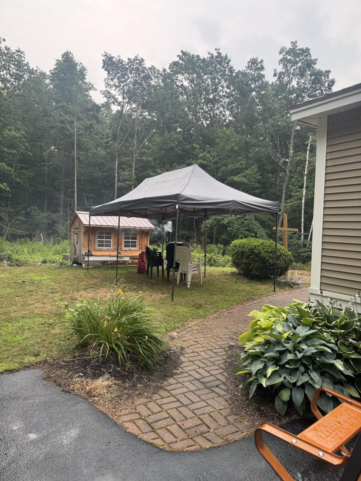 COBIZI 10x10 Heavy Duty Pop Up Canopy Tent with 4 Sidewalls, White customer photo 2