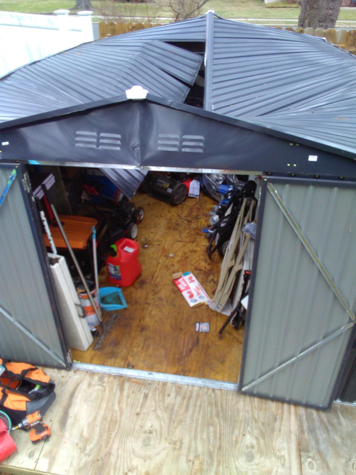 U-MAX 4'x6' Resin Outdoor Storage Shed, Lean to Plastic Shed with Base customer photo 2