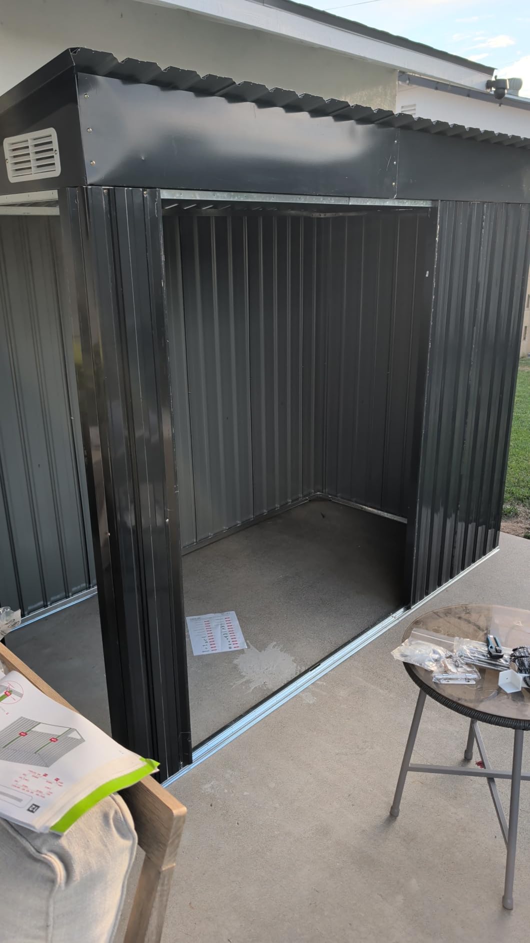 Aoxun 7.5'x4' Outdoor Storage Shed with 3 Lockable Doors & 14mm PP Floor customer photo 1